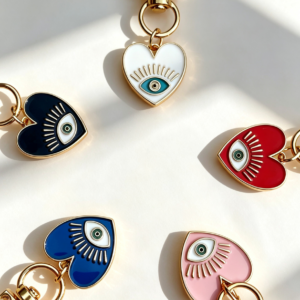 Evil Eye Heart Charm